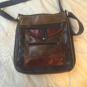 Naturalizer Brown and Black Crossbody Bag